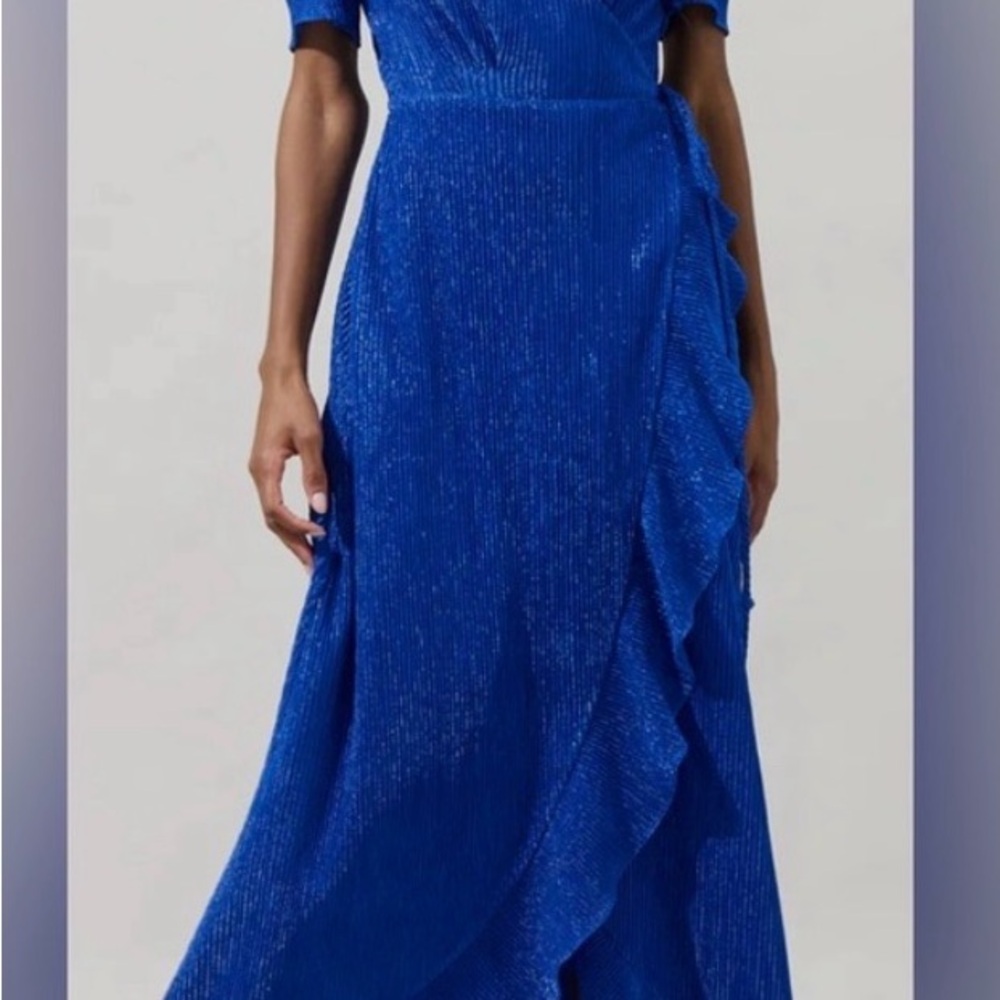 Sugarlips Blue Wrap Dress